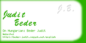 judit beder business card